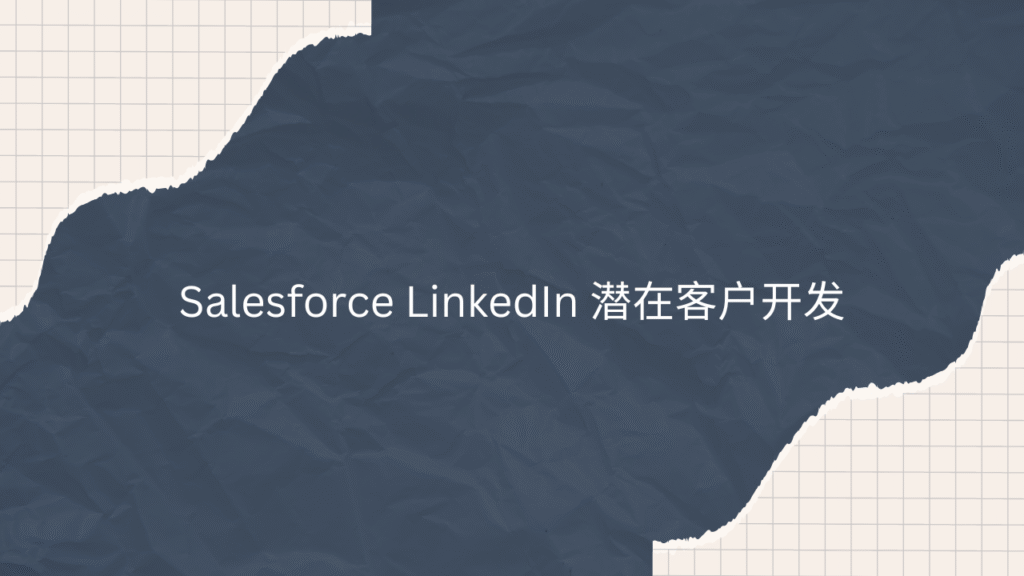 Salesforce LinkedIn 潜在客户开发