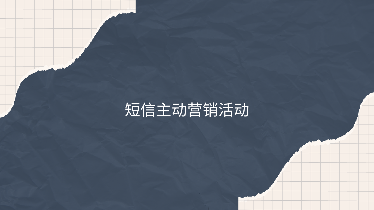 短信主动营销活动
