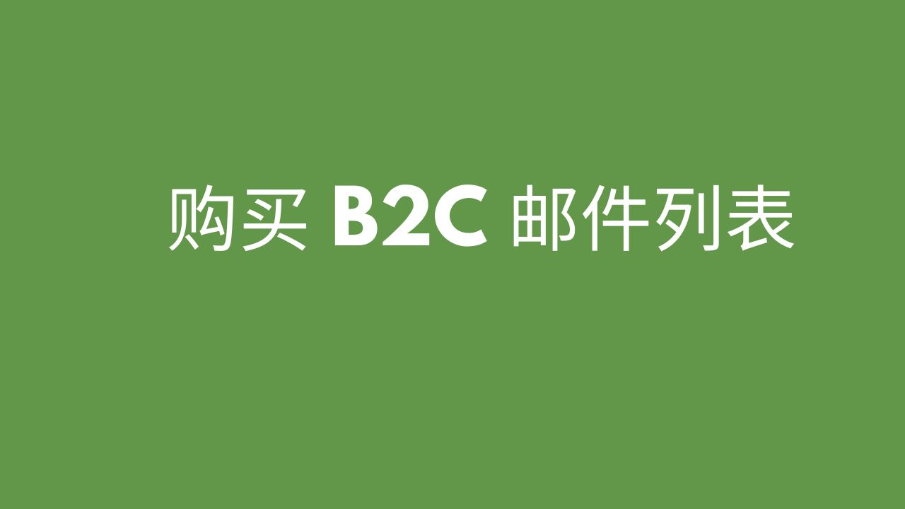 购买 B2C 邮件列表